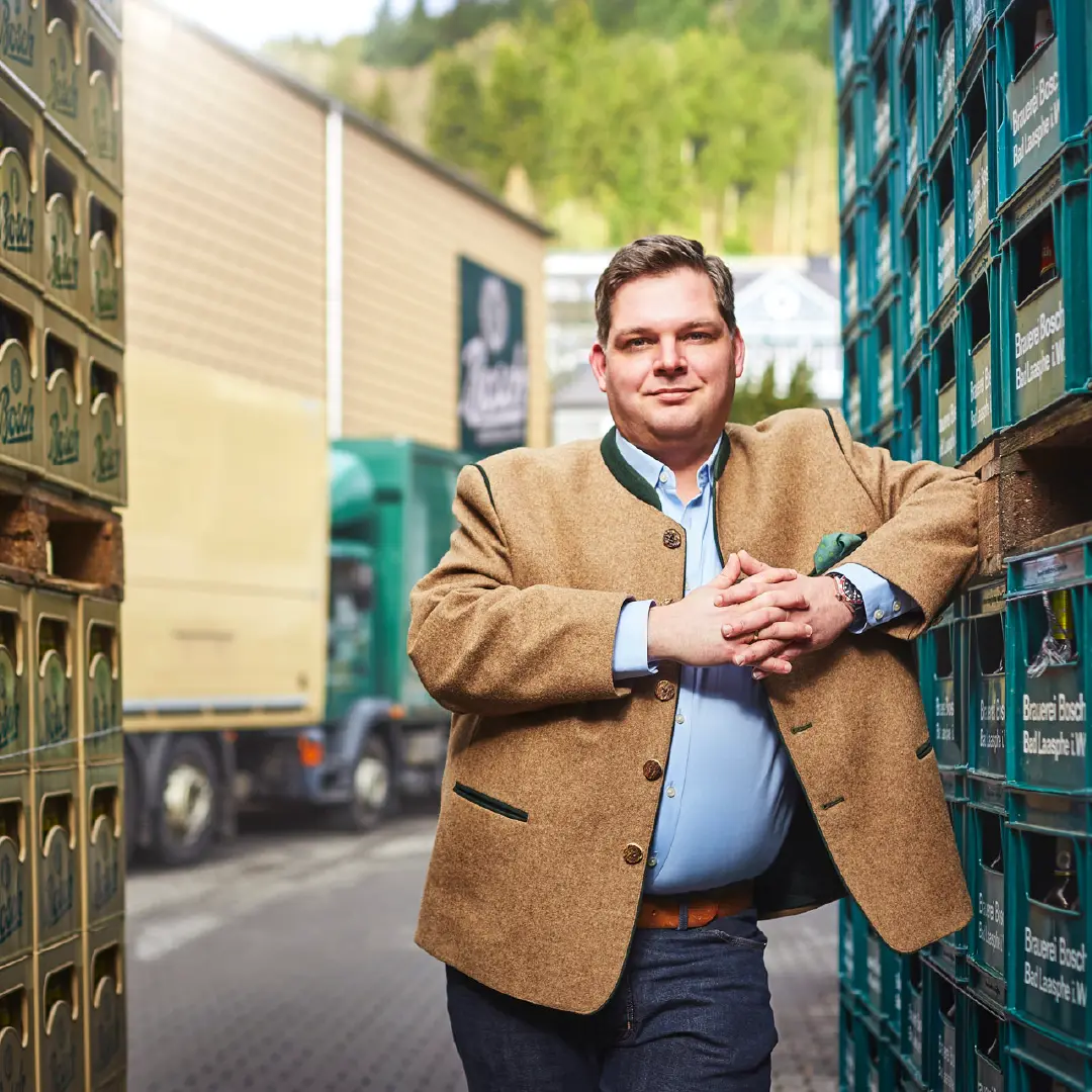 Portrait von Hans-Christian Bosch, Dipl. Braumeister und geschäftsführender Gesellschafter der Brauerei Bosch
